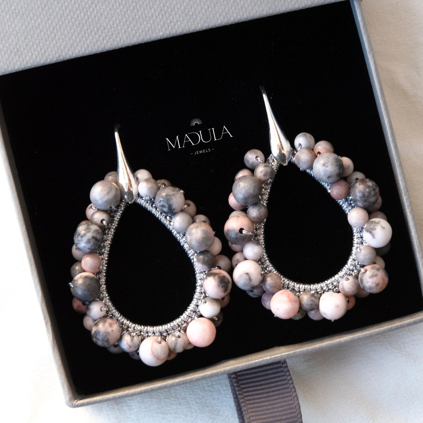 Orecchini Diaspro Rosa - MadulaJewels