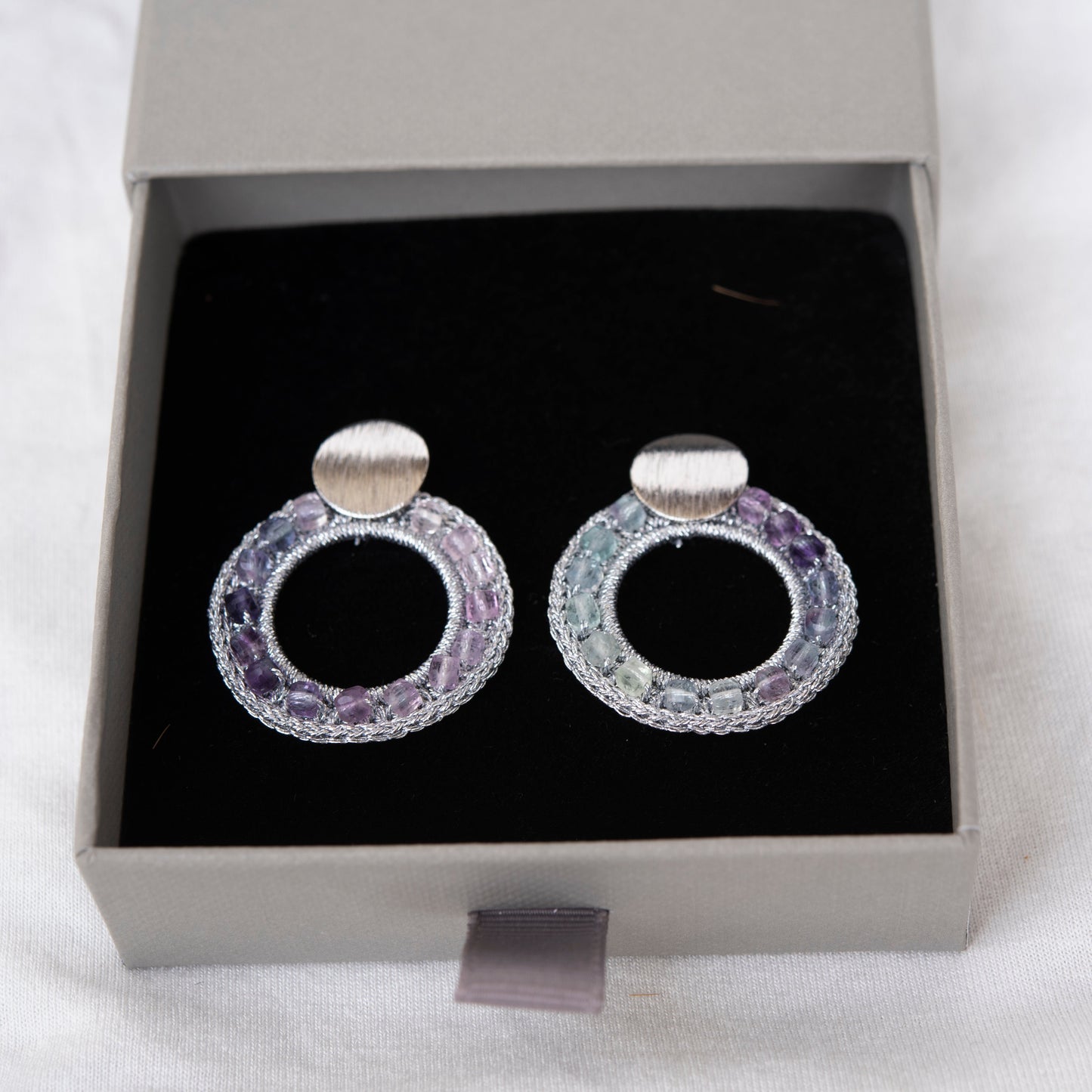 Orecchini TAMARA con Fluorite Naturale - MadulaJewels