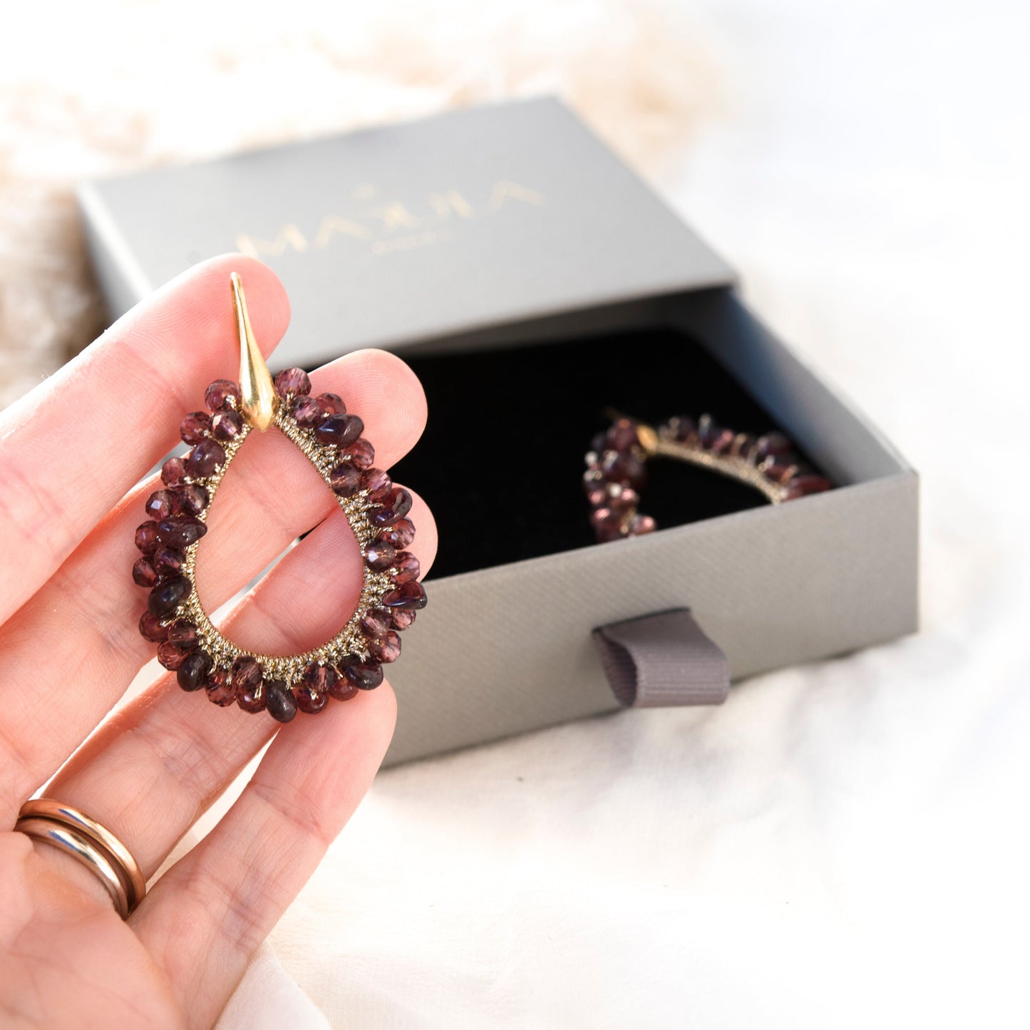 Orecchini TAORMINA - Granato - MadulaJewels