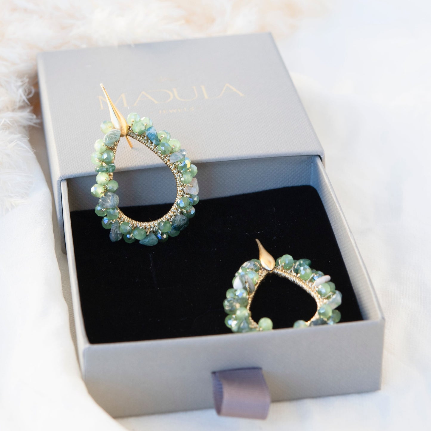 Orecchini TAORMINA con Agata Muschiata - MadulaJewels