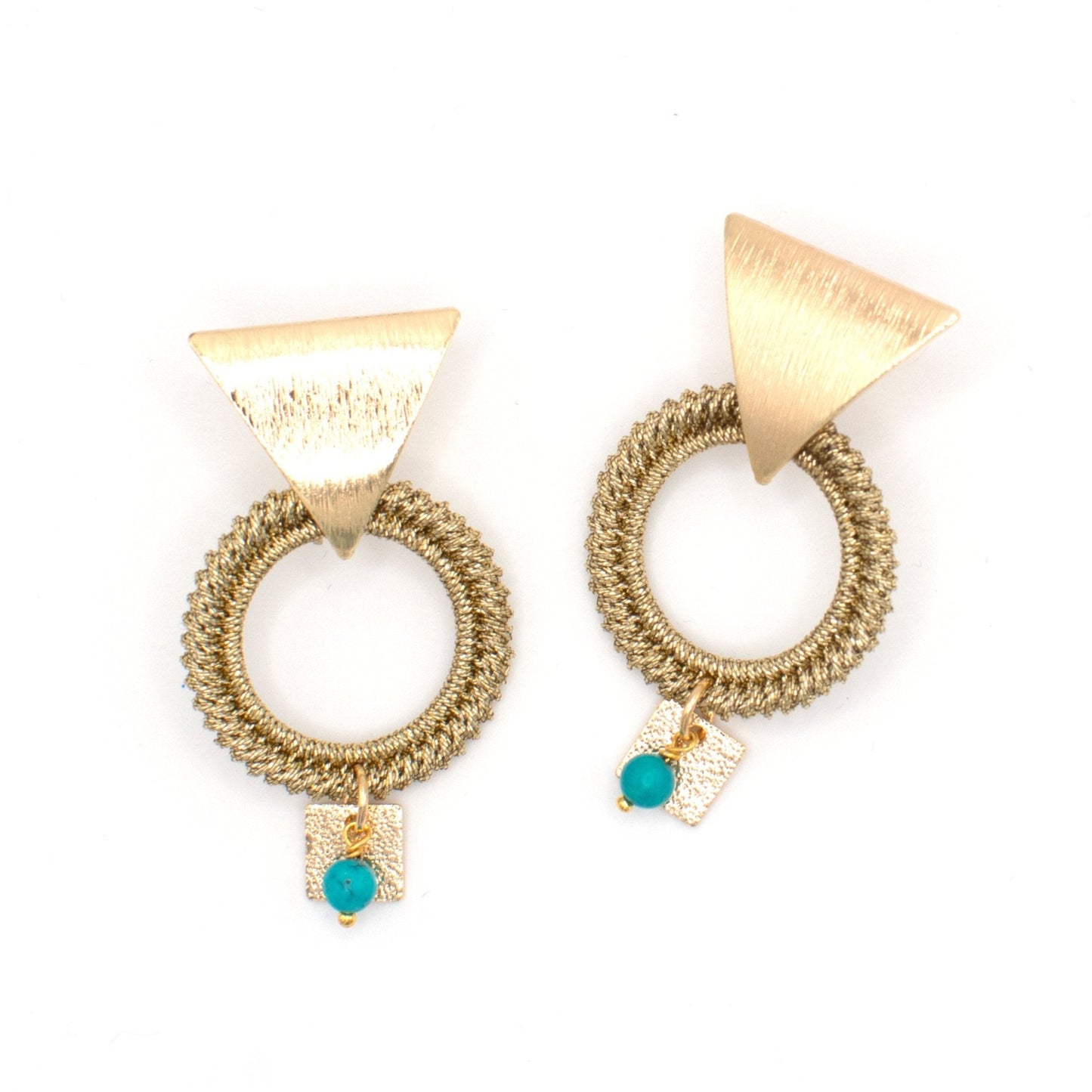 Orecchini CLEOPATRA con Turchese Naturale - MadulaJewels