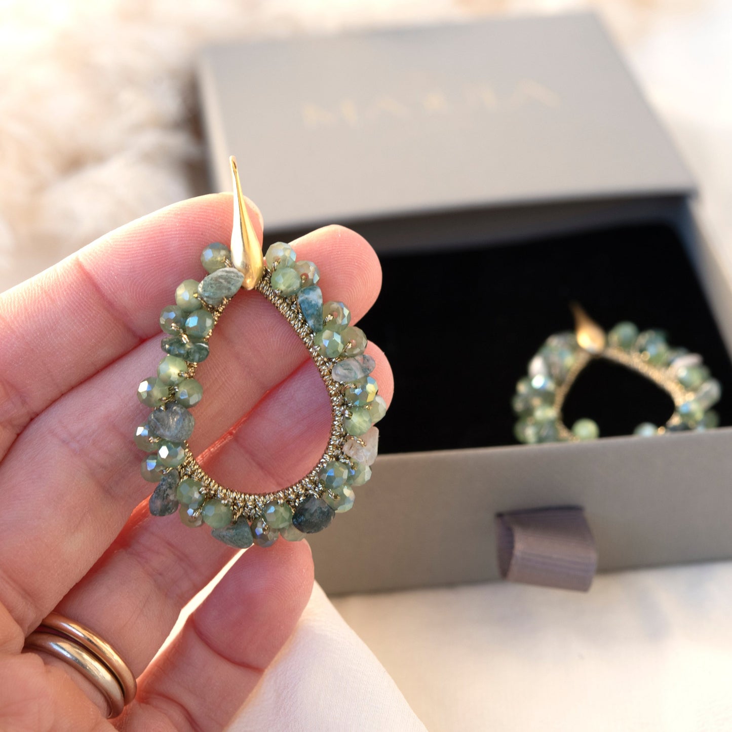 Orecchini TAORMINA con Agata Muschiata - MadulaJewels